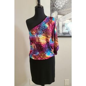 Speechless One Shoulder Cocktail Dress.